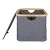 Panier en bambou gris foncé 30 x 45 x 25 cm
