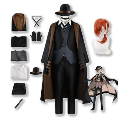 Bungo Stray Dogs Косплей Nakahara Chuuya Костюм на Хэллоуин Аниме Одежда Disfraz Adulto Fantasias Deguisement Garcons Hombre