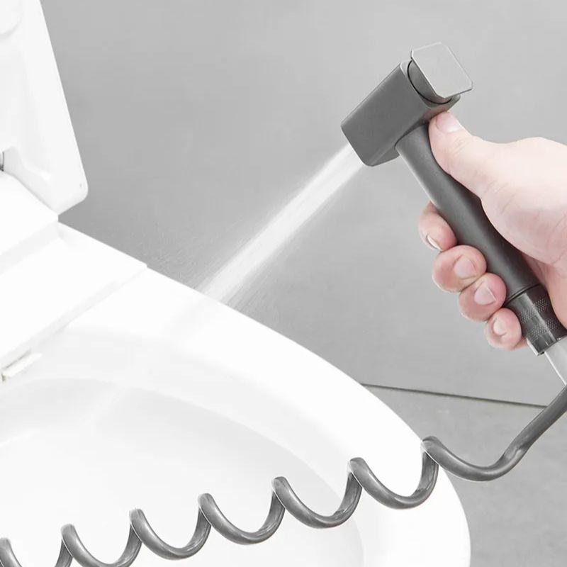 Gun Gray All Copper Bidet Shower Faucet Muslim Toilet Hand-held Wall-mounted Mop Pool Cold Water Faucet Bidet Sprayer Faucet