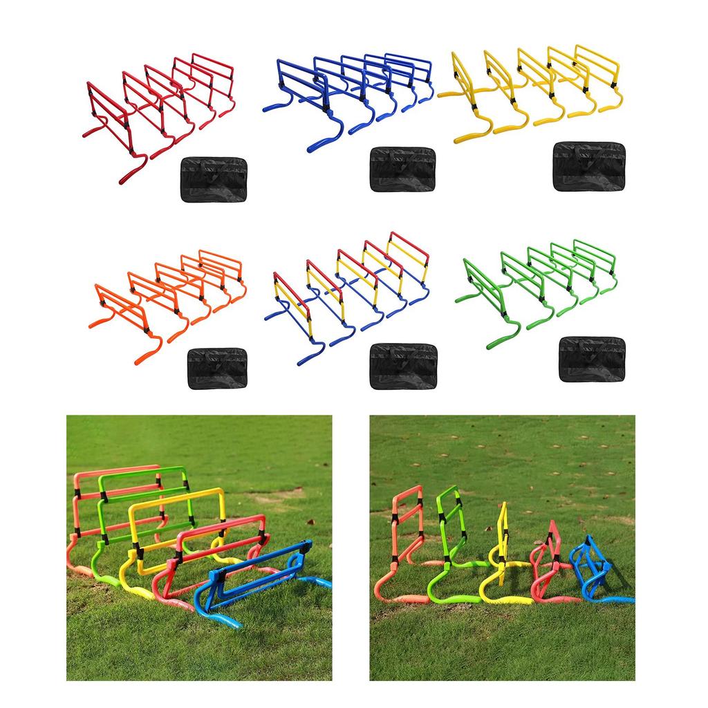 5x Sports Agility Hurdles Adjustable Foldable Improves Coordination Practice
