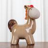 1 Pair Ceramic Horse Figurines Tabletop Decoration Multipurpose Handicraft for Bedroom, Cabinets