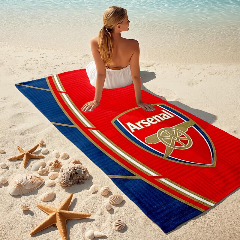 1pc A-Arsenal Beach Towel, Comfortable and Thick, and Swimming/Bath/Picnic/Camping Towel, Suitable for Seaside Beaches
