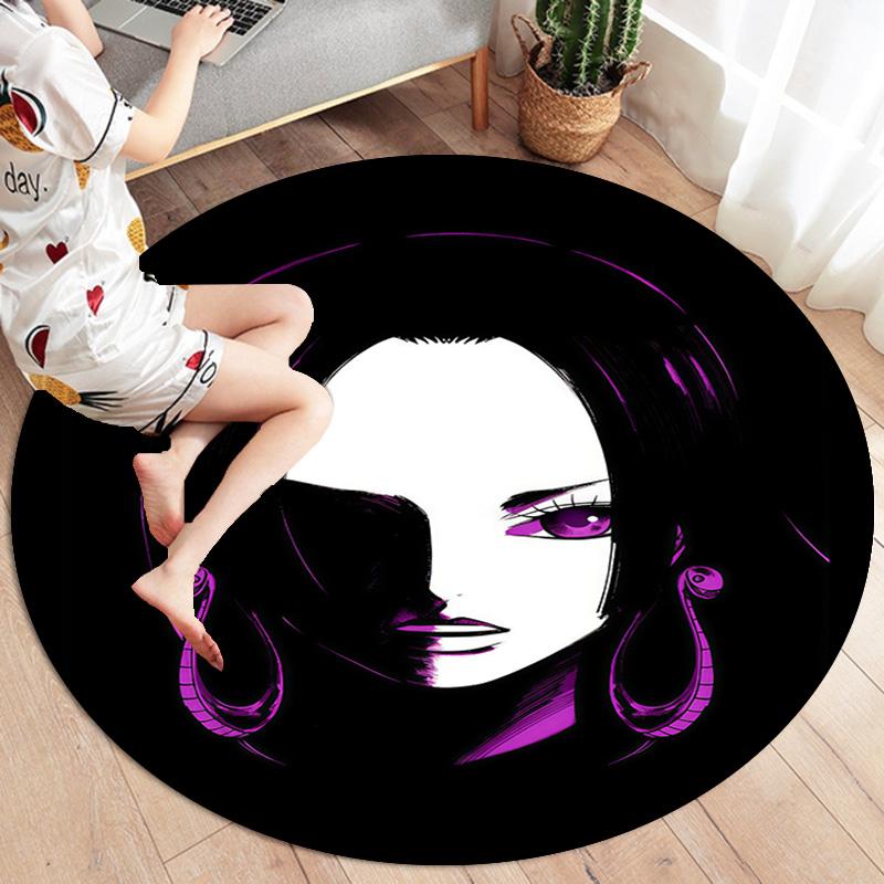 Boa Hancock Round Area Rug Carpet Rug For Living Room Bedroom Sofa Playroom Decor Nonslip Floor Mat