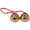 1 пара золотых сплавных колокольчиков, ударных колокольчиков, музыкальных инструментов, ритмических игрушек, ручных колокольчиков