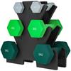 Dumbbell Set With Storage Rack Set Of 6 Dumbbells For Fitness Training 2 X 1kg 2 X 3kg 2 X 5kg