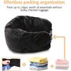 Adjustable Comfortable Flannel Space - Saving Fillable Neck Pillow for Car Train Airplane Portable Fillable Clothes Neck Pillow