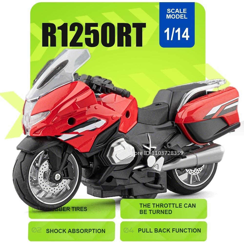 1:14 R1250RT R1250RT-P Миниатюрная модель Игрушечные мотоциклы Сплав Литье под давлением Звук Свет Амортизация Резиновые шины Полицейские мотоциклы