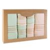 Cotton Towel Set, 6 Pieces In a Box, 50x90 + 70x140, Cream and Mint Color