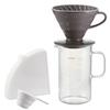 Beaker Server & Dripper Set Crafts Science Practical Capacity 600ml For 1-4 Cups Made In Japan BVD-3012-GR Gray