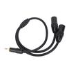 Dual XLR Male To 1 8in TRS Stereo Y Splitter Cable 1.6ft 3.5mm for Portable Media Player Laptop Mixer