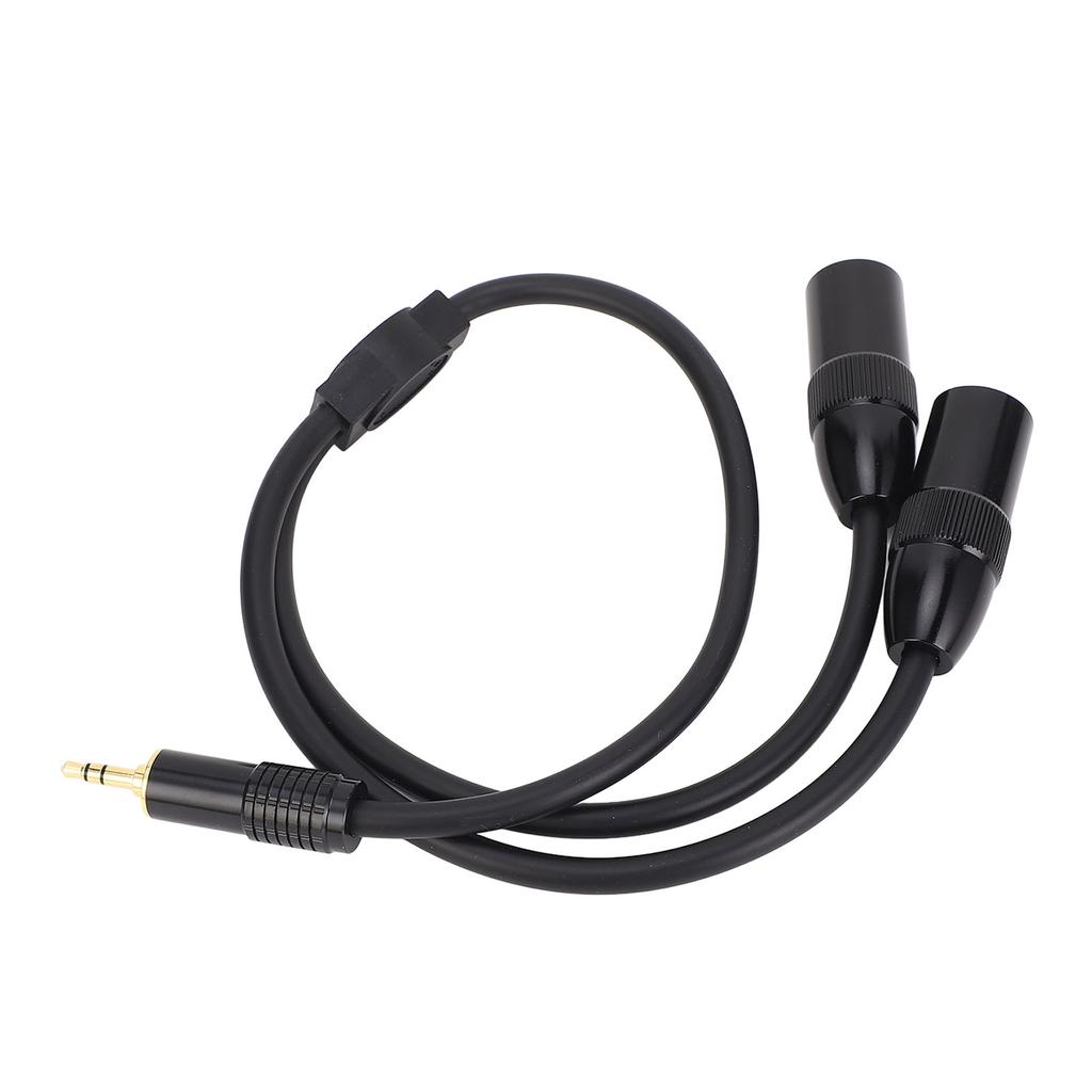 Dual XLR Male to 1 8in TRS Stereo Y Splitter Cable 1.6ft 3.5mm for Portable Media Player Laptop Mixer