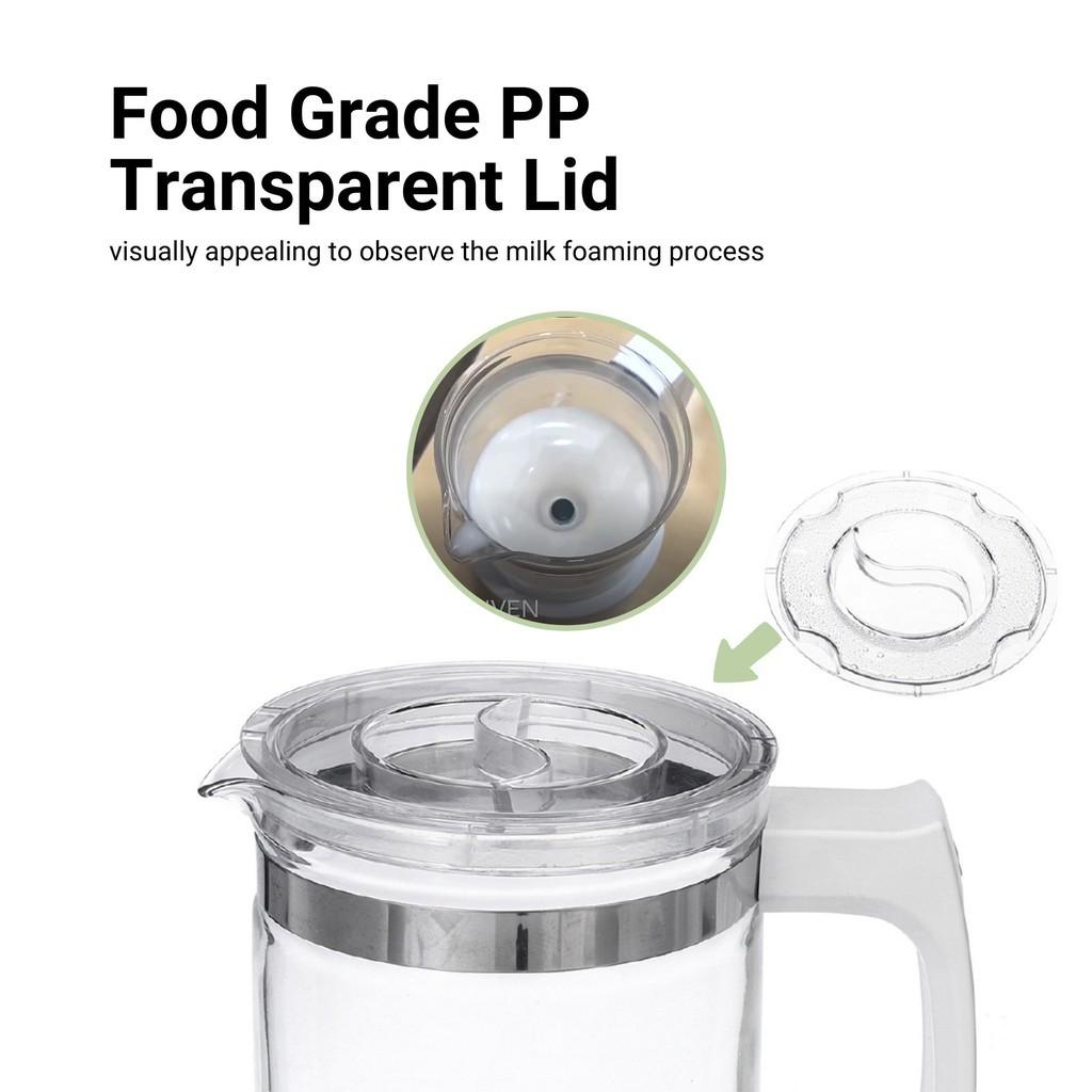 Household Automatic Milk Frother Machine Portable Large Capacity Electric Milk Foam Maker Multi Functional Milk Heater