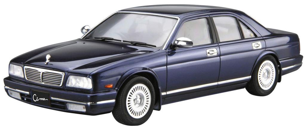 Aoshima Bunka Kyozai The Model Car Series Nissan Y32 Cima Type III Limited L AV 1991 Пластиковая модель 1/24 № 122
