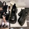 Round Head Sweet Cool Platform Small Leather Shoes Women's 2025 New Butterfly Versatile Japanese Jk Thick Heel Shallow Mouth Mary Jane Single Shoes