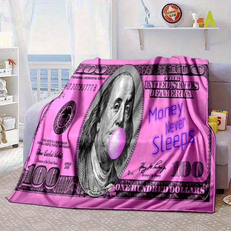 Money Never Sleeps Blanket Flannel Blanket Throw Blanket Sofa Cover Blanket Soft Premium Blanket Picnic Blanket Tv Blanket Gifts