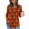 Women's Long Sleeve Tunic Loose Tops Casual Oversized Tops Pleated Tunic Button Down Casual Women's Print Tops