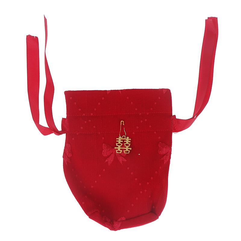 Красный розовый холщовый цветочный мешок на шнурке свадебный мешок для конфет с кулоном лента бант сумка на запястье сумка-ведро праздничный мешок для сахара