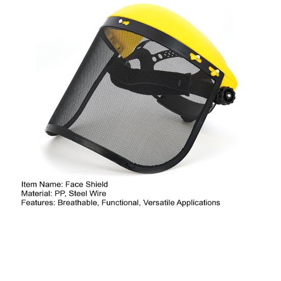 Защитный лицевой щиток для лесозаготовок, защитный щиток с металлическим козырьком, защитный шлем для деревообработки для работы с бензопилой, работы во дворе, кошения травы, валки деревьев