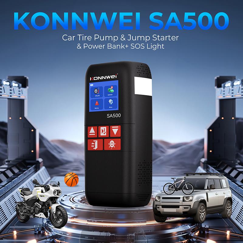 SA500 Car Jump Starter Air Pump Power Bank 10400mAh Car Jump Starter with air Compressor LED Lamp 12V Vehicle Tool Kits