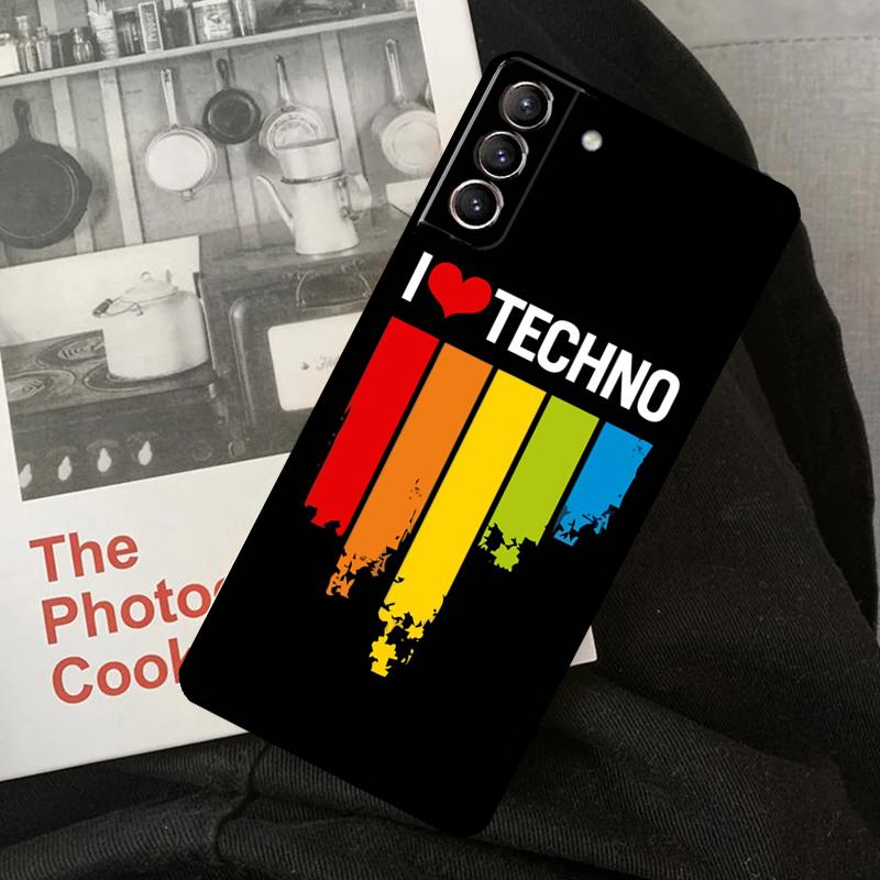 Чехол для телефона Techno Music для Samsung Galaxy S22 S23 S24 Ultra S20 S21 S24 FE S9 S10 Plus Note 10 20 Ultra