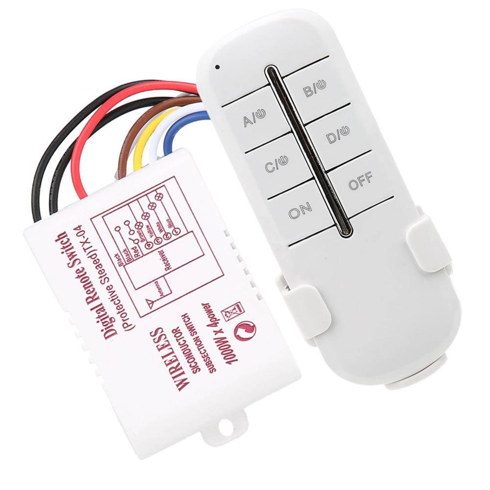 ON/OFF Remote Control Switch 1/2/3/4 Ways Digital Control Selector Receiver Switch Exhaust Fans