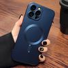 Magnetic Luxury Matte Magsafe Wireless Charging Case For iPhone 16e 15 14 13 11 12 Pro Max Plus Glass Lens Protection Soft Cover