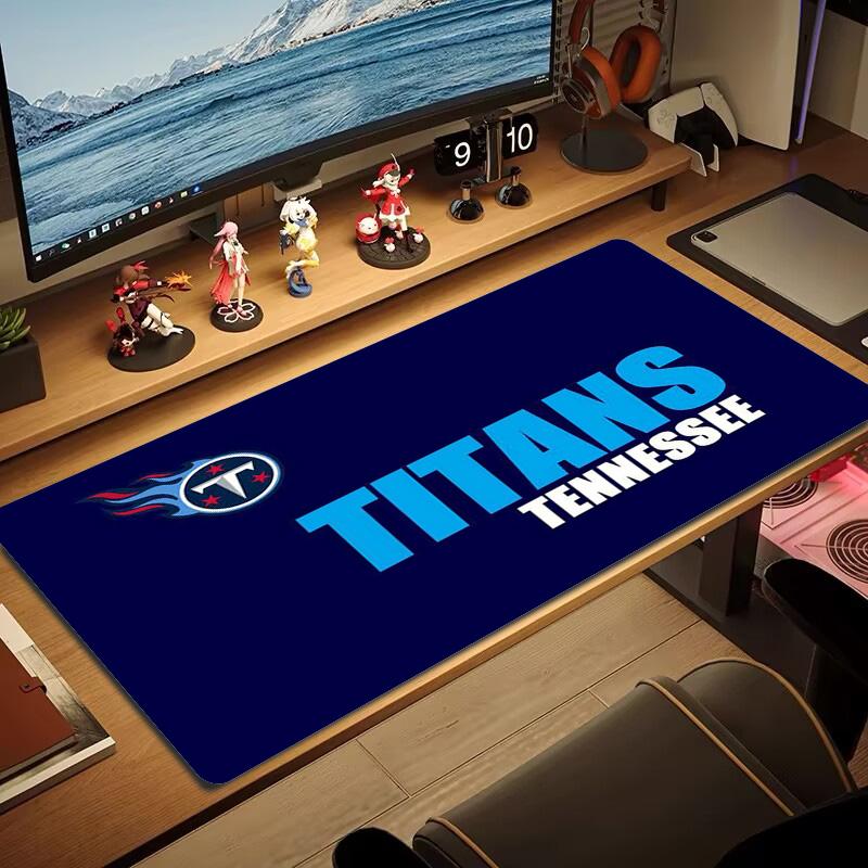 Tennessee Titans Logo Color Mouse Pad Large Gaming Table Cushion Non-slip Laptop Tablet Big Mousepad XXL Mat Mini PC Playmat With Lock edge