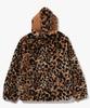 Bape Куртка с молнией по всей длине с принтом дикого леопарда, мехом на лапах и изображением акулы (M) бежевый