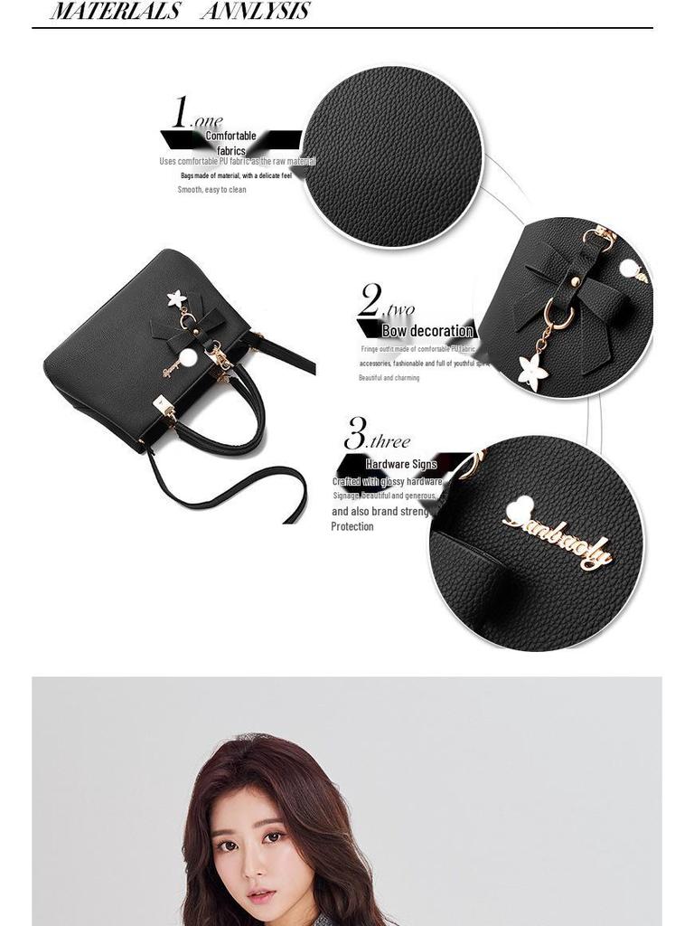 2025 Korean-Style Trendy Women's Bow Bag: Handbag, Shoulder & Crossbody Clutch for Autumn/Winter