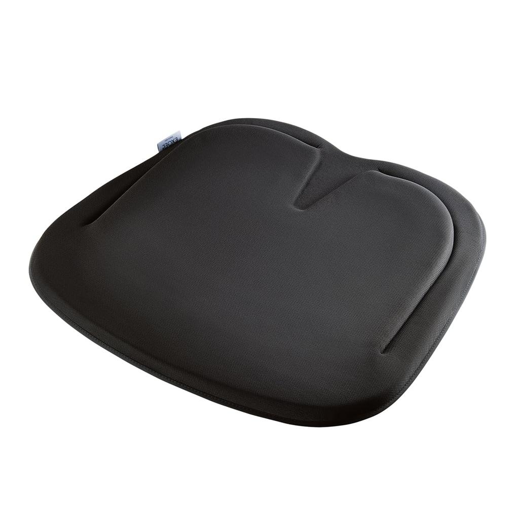 EXGEL Car Cushion Hug Drive Seat Cushion Black Cushion Zabuton Gel Cushion Seat Pad Car Cushion Made In Japan HUD02-BK
