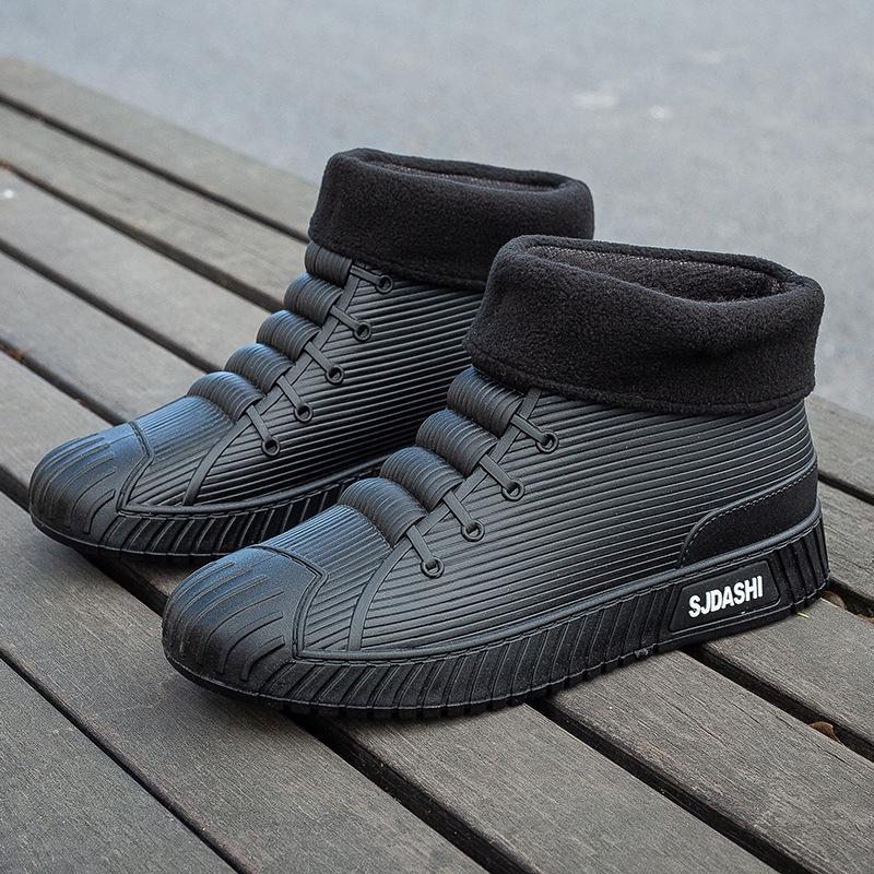 Мужские Нескользящие Водонепроницаемые Короткие Резиновые Сапоги для Кухни, Мойки Машин, Рыбалки и Многого Другого