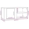 819441 vidaXL Meubles TV 2 pcs Blanc brillant 80x31,5x36 cm Bois d'ingénierie