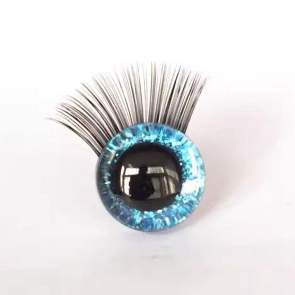 12mm Glitter Crystal Eyes 10 Colors Eyes with Eyelash High Quality Eyes Crafts Doll Accessories