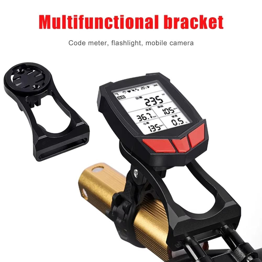 Bicycle Computer Mount for Garmin Bryton CATEYE | Metal Handlebar Bracket with Light & Camera Holder