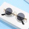 New Round Retro Small Frame Sunglasses Korean Version Men's and Women's Trendy Metal Sunglasses Small Glasses