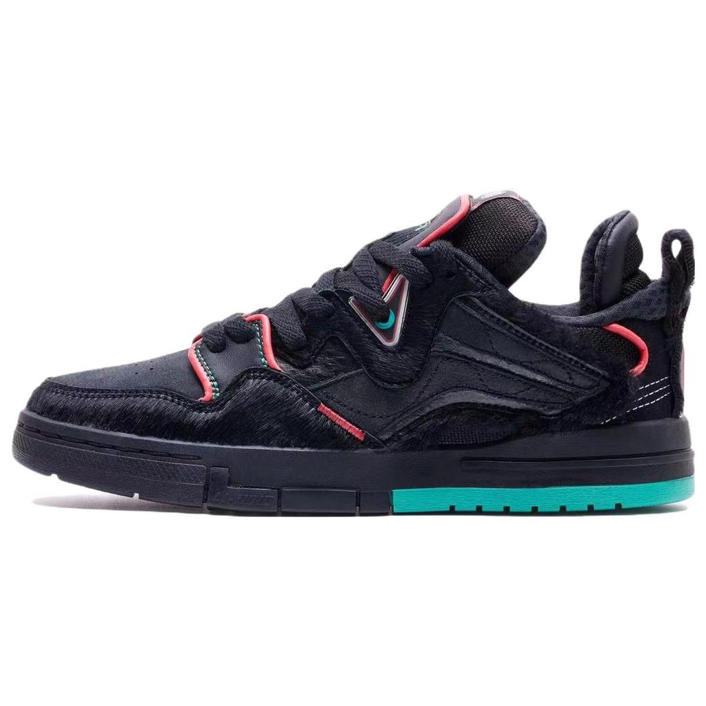 Li Ning Weiw Pro удобные универсальные нескользящие амортизирующие износостойкие низкие кроссовки для скейтбординга мужские черные AECS005-1