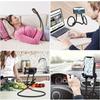 Multifunctional Bedside Lazy Neck Universal Mobile Phone Holder Extendable Neck Hanging Selfie Stick Rack Adjustable 360°Free
