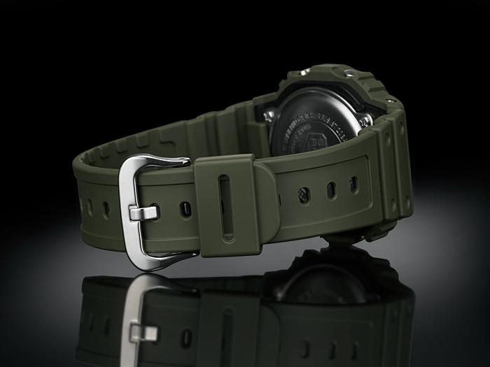 Casio Мужские часы G-SHOCK на смоляном ремешке, водостойкость 200 м, ударопрочные, с будильником, кварцевые, DW-5610SU-3