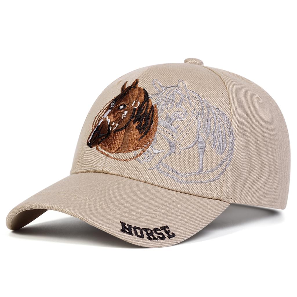 Unisex HORSE Embroidery Baseball Caps Spring Autumn Outdoor Adjustable Casual Hats Sunscreen Hat
