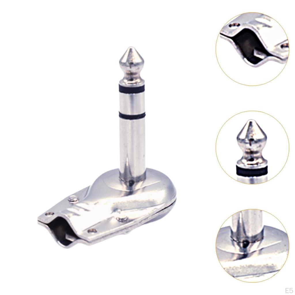6.35 Mm Mono -jack Right -angled Plug Flat Male Guitar Effect -Pedal Connection