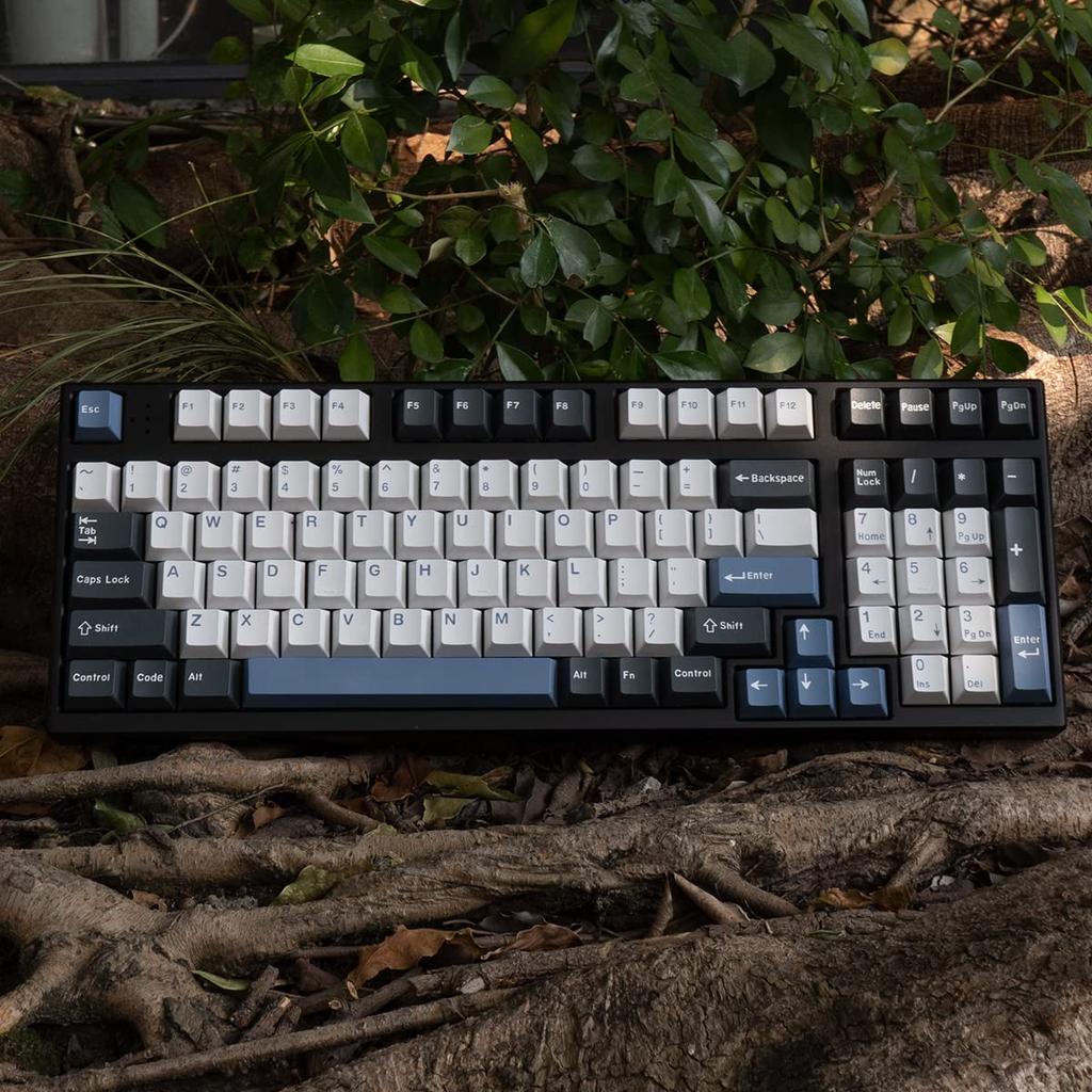 Arctic Blue White Keycaps Full Set 173 Keys Cherry Profile Doubleshot Custom Keycaps Cherry MX Gateron Kailh Box Switch Mechanical Gaming Gear