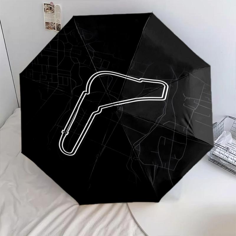 1 шт. Автоматический складной зонт - Рисунок карты трассы F1, Портативная и складная конструкция с 8 спицами, Подарки на Рождество и День рождения