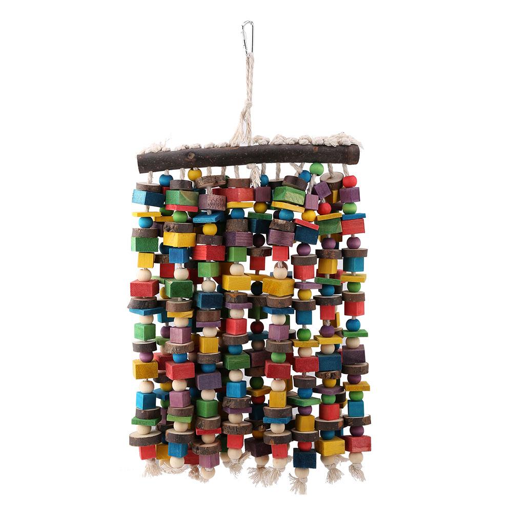 Parrot Toy Bird Chewing Toys Hanging Parrort Toy Playing Toy with Hanger