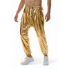 Модные блестящие золотые металлические спортивные штаны Jogger, повседневные брюки-карго в стиле хип-хоп с карманами, для дискотек, вечеринок, фестивалей, выпускного вечера, уличная одежда