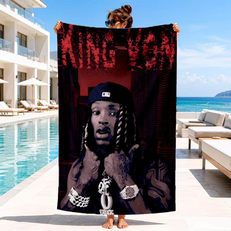 King Of The Rapper Beach Towel, Microfiber Beach Towel, Perfect For Pool, Beach, Travel, Home Decor Beach Party Fan gifts
