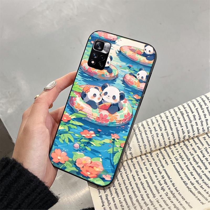 Чехол для телефона с пандой для Xiaomi Redmi note 13 12 Pro 11S 11 10 Pro 10S 12S Redmi 10 9C 13C