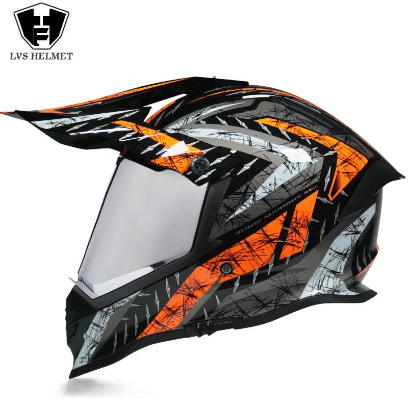 Off-road Rally Helmet Full Helmet Locomotive Long-distance Men's and Women's Multifunctional New Double Lens Highway Rally Universal in All Seasons
