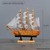Деревянная модель пиратского корабля: Маленькая лодочка - украшение для офиса или комнаты