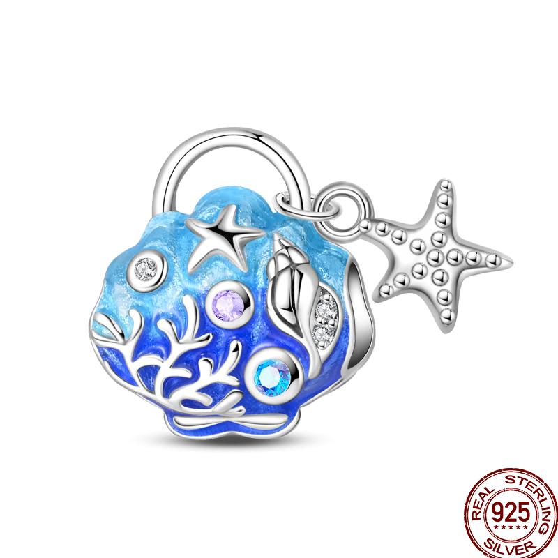 100% Copper Blue Shiny Zirconia Dark Cloud Butterfly Jewelry Beaded Pendant Fit 3Mm Bracelet Diy Jewelry Gift