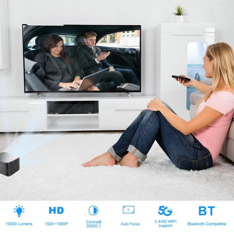 Vivicine Модернизированный A6 пылезащитный 1920x1080 WIFI Smart Bluetooth Android 9.0 1080p Full HD домашний кинотеатр видеопроектор